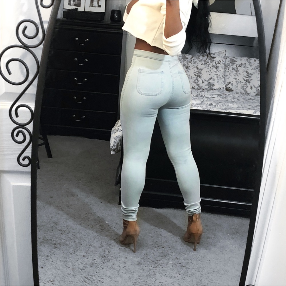 American apparel high waisted jeans